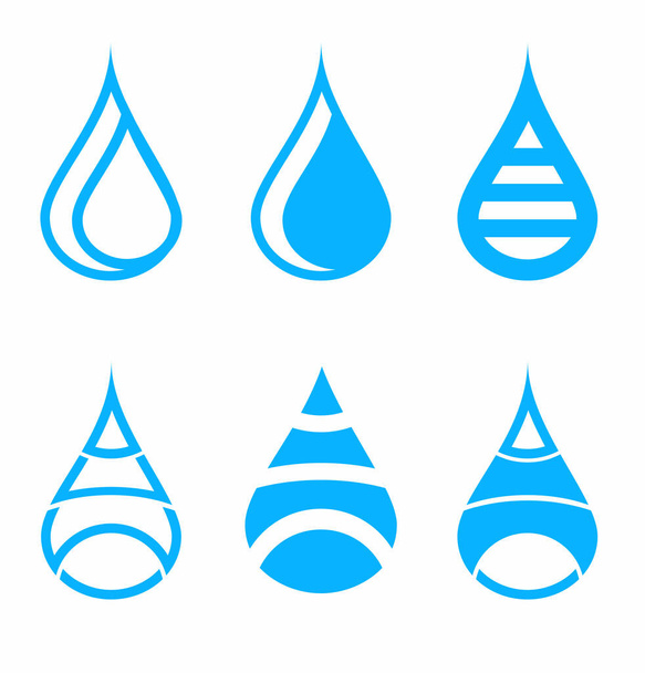 set of water drops icons. vector illustration - Vektor, Bild