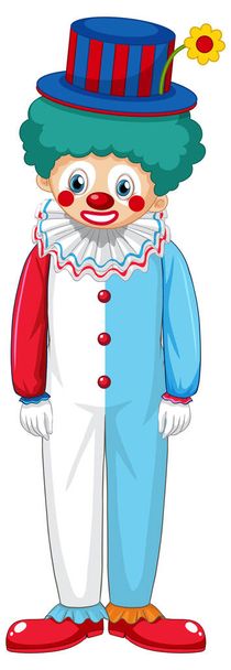 Colourful clown cartoon character illustration - Vector, Image