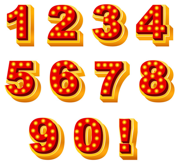 Stile del numero del gioco su sfondo bianco - Vettoriali, immagini
