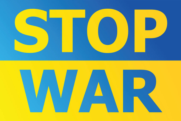 Ukrainan lippu. Rukoilkaa Ukrainan puolesta, lopettakaa sota ja ei sotaa. Rukoile rauhaa ja pelasta Ukraina. Käsitteen vektorikuvaus. - Vektori, kuva