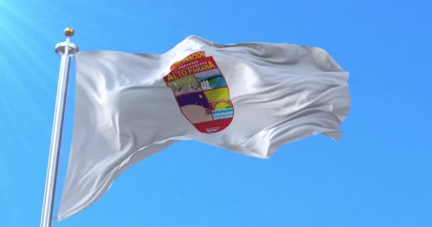 Alto Parana Department Flag, Paraguay. Lijn - Video