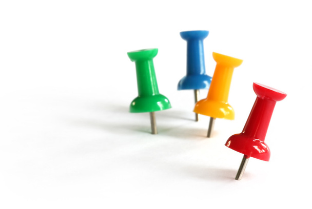 Pushpins in Primary Colors - Photo, Image