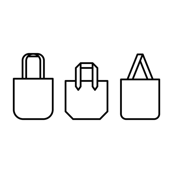 Çanta, çanta ikonları. Vektör illüstrasyonu.10 - Vektör, Görsel