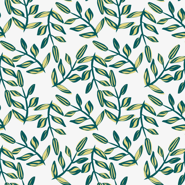 Seamless vector naturel pattern with hand drawn branches - Vector, Image