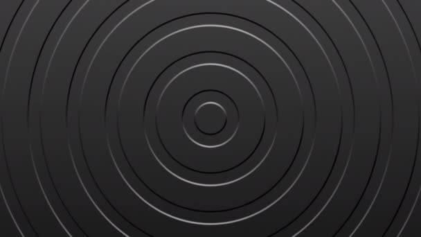 Abstract animated dark background. Indented circles moving outwards. 4k ready to loop - Footage, Video