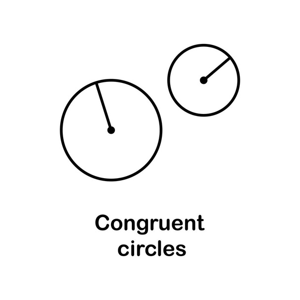 congruent circles geometry in mathematics - Vector, Image