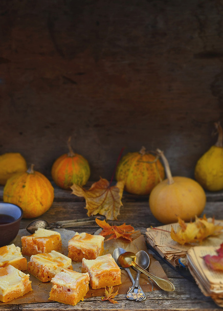 pumpkin pie about cream cheese - Photo, Image