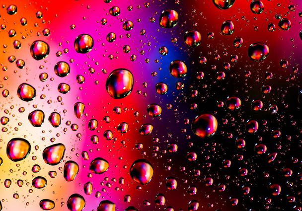 water drops on the glass, abstract background - Photo, image