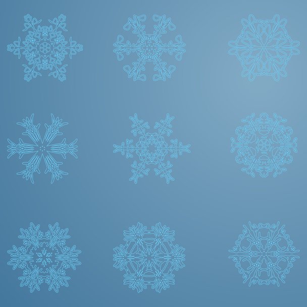 Snowflakes icon. Winter theme. - Vector, Imagen