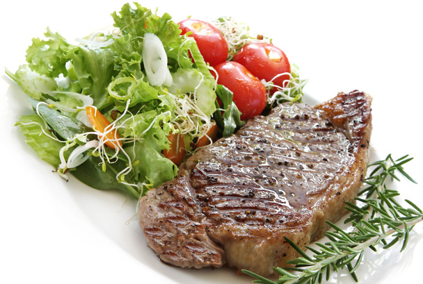 Steak et salade
 - Photo, image