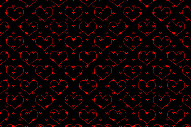seamless pattern with hearts. vector illustration - Фото, изображение
