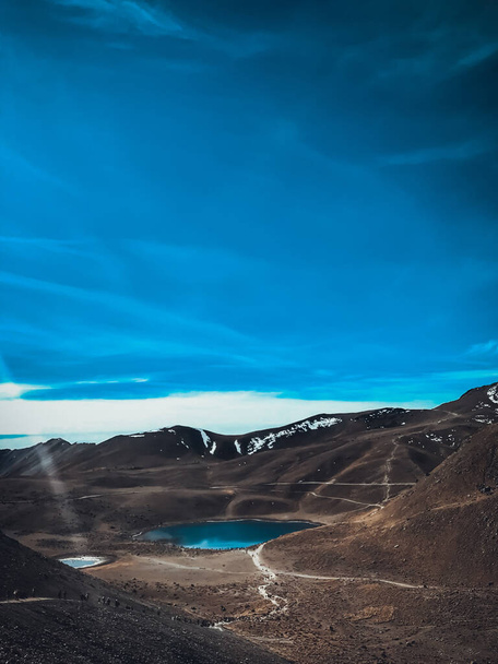 beautiful landscape with mountains and blue sky - Fotoğraf, Görsel
