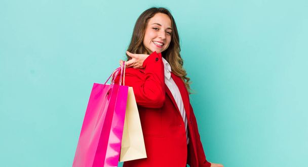 young pretty woman shopping concept - Photo, Image
