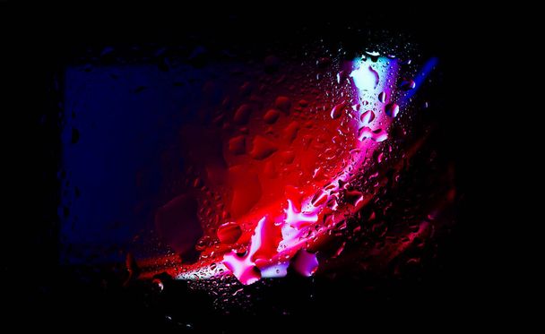 abstract background with  red  water drops - Φωτογραφία, εικόνα