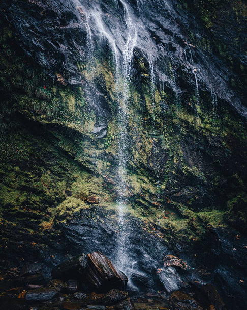 beautiful waterfall in the mountains - Fotoğraf, Görsel