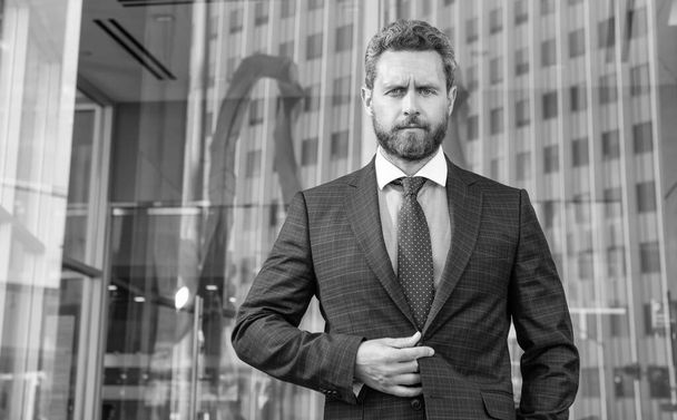 professional bearded ceo. mature businessperson in formalwear. business success. - Foto, imagen