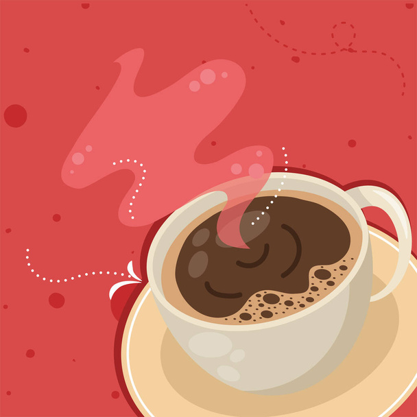 coffee morning cup - Vector, imagen