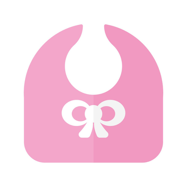 babero bebé rosa
 - Vector, Imagen