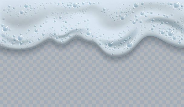 White Realistic Foam Concept - Vector, Image