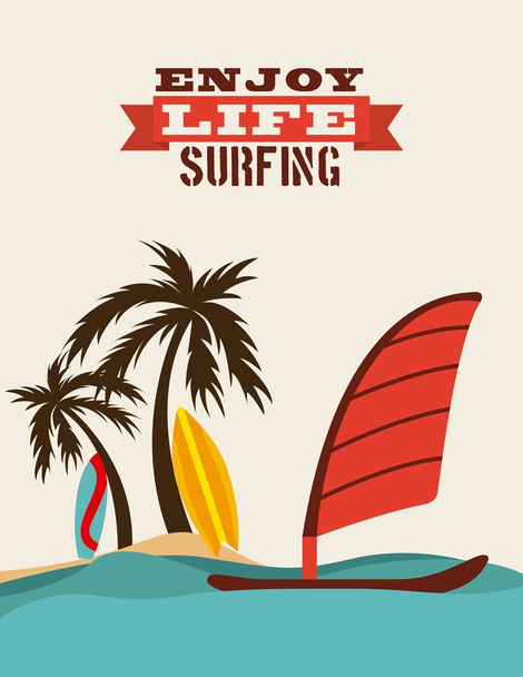 surfing design  - Vetor, Imagem