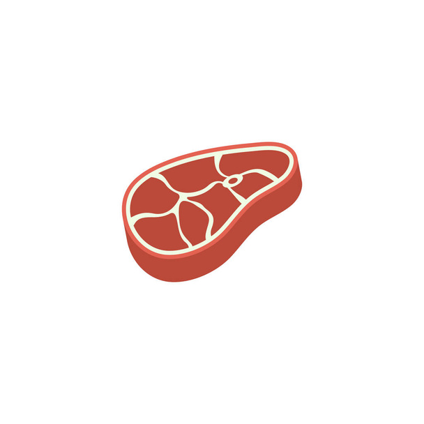 Fleisch-Symbol-Design-Vorlage Vektor isolierte Illustration - Vektor, Bild