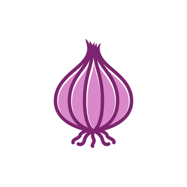 Icono de cebolla plantilla de diseño vector ilustración aislada - Vector, imagen