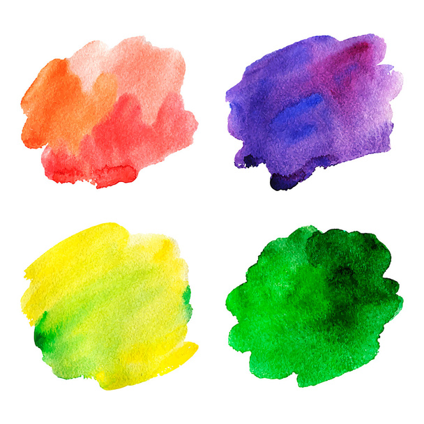 Set of watercolor stains. - ベクター画像