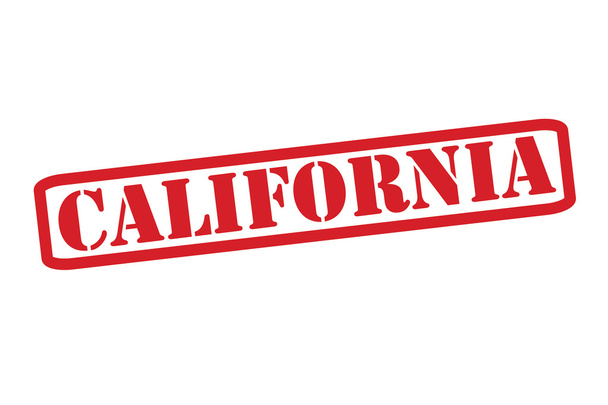 CALIFORNIA Vector de sello de goma roja sobre fondo blanco
. - Vector, imagen