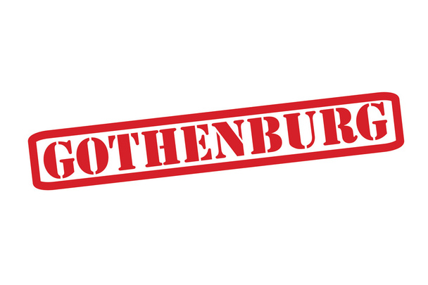 GOTHENBURG Red Rubber Stamp vector sobre um fundo branco
. - Vetor, Imagem