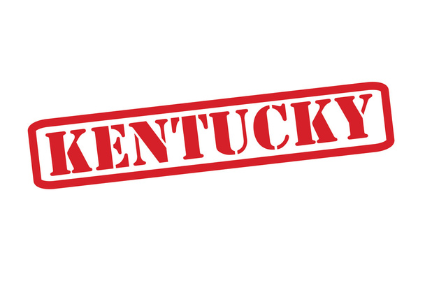 Kentucky czerwony stempel wektor na białym tle. - Wektor, obraz