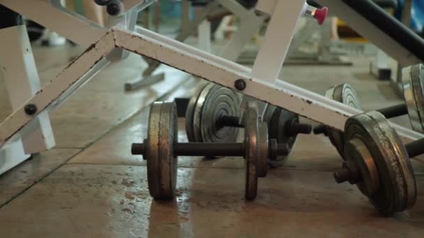 Old shabby dumbbells - Footage, Video