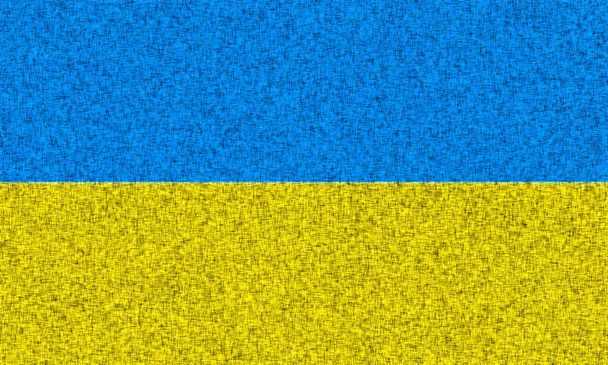 Ucraina bandiera con rumore. Tema patriottico. - Foto, immagini