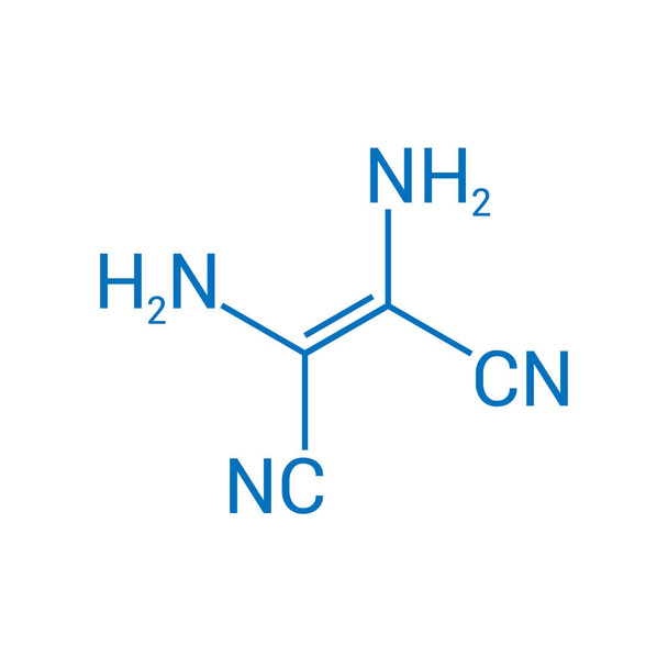 Diaminomaleonitrile kimyasal yapısı (C4H4N4) - Vektör, Görsel
