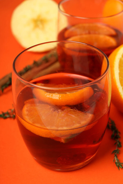 Concept of drink with Sangria, close up - Фото, изображение