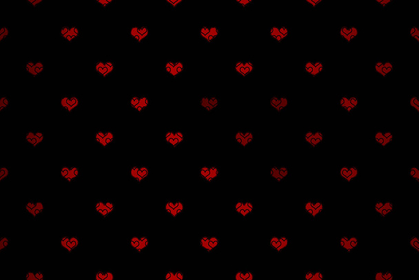seamless pattern with hearts. illustration - 写真・画像