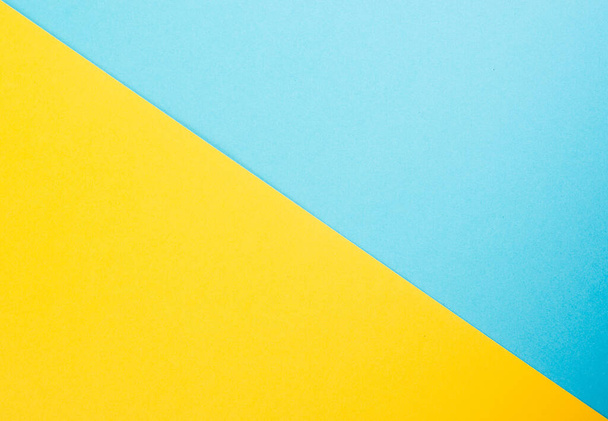 abstrakcyjne tło z żółtym i niebieskim papierem - Zdjęcie, obraz