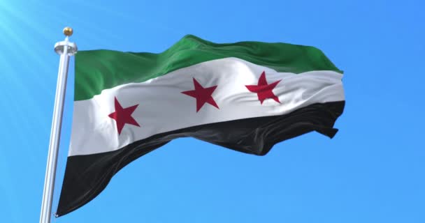 Vlajka druhé syrské republiky, Sýrie. Smyčka - Záběry, video