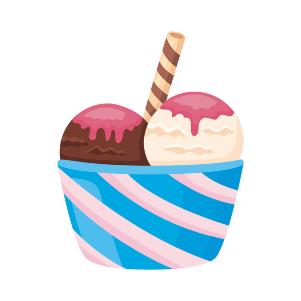 sweet ice cream - Vetor, Imagem