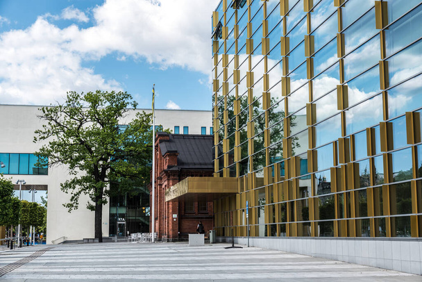 Tukholma, Ruotsi - 07 24 2019- Tukholman kuninkaallinen musiikkikonservatorio ja aukio - Valokuva, kuva
