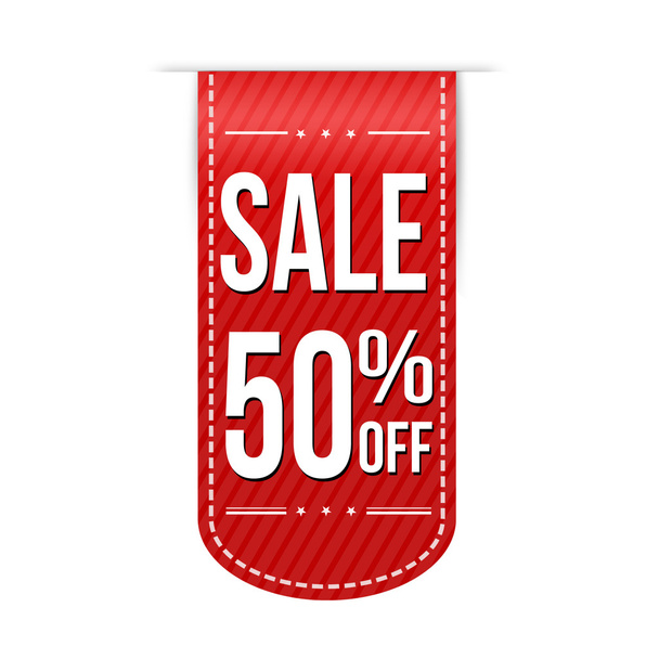 Sale 50 off banner design - Vector, Image