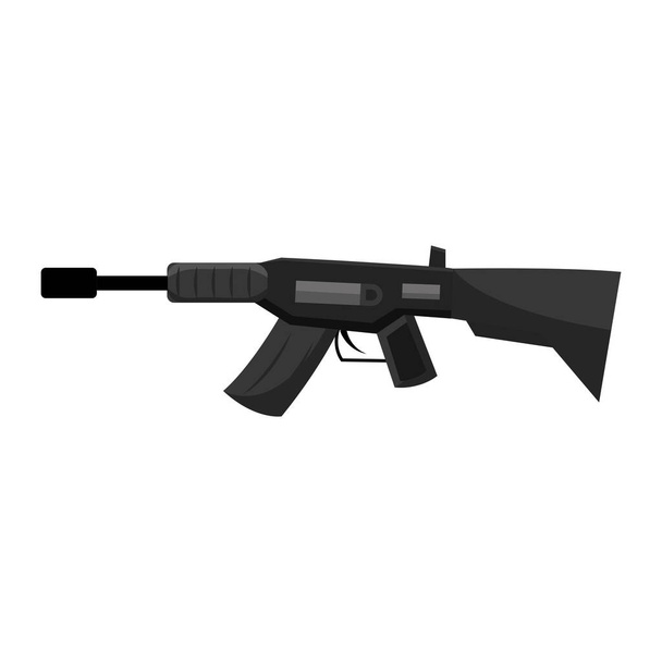 Isolated assault rifle icon flat design Vector - ベクター画像