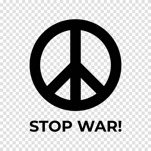 Rauhan symboli, lopeta sota. Pysäytä sodan symboli-ikoni. Vektoriesimerkki - Vektori, kuva