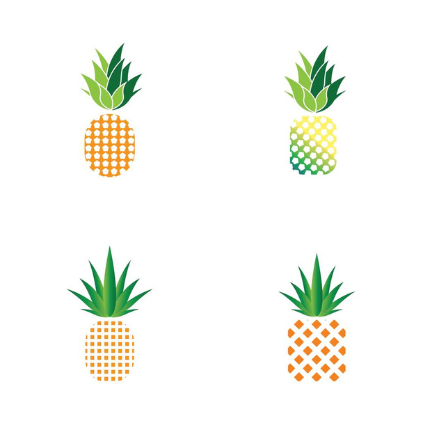 Pineapple logo vector ilustración fondo - Vector, imagen