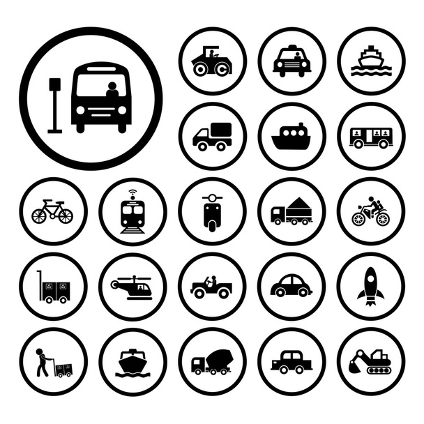transport icons set  - Вектор, зображення