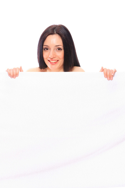 Woman under towel - Foto, Imagem