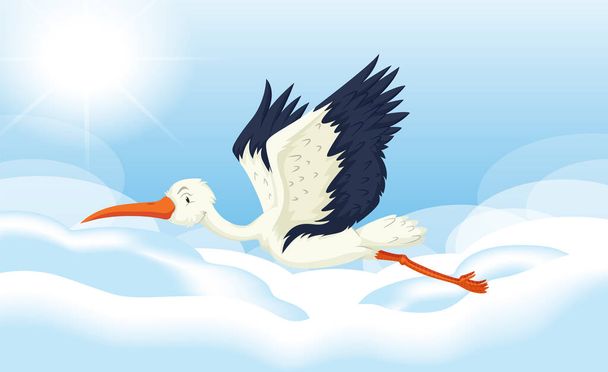 Великий епоха птах літає в небі ілюстрація
 - Вектор, зображення