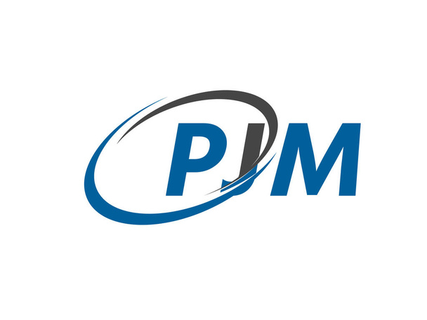 Illustrazione vettoriale di progettazione del logo creativo PJM - Vettoriali, immagini