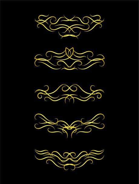 vector illustration of a set of decorative elements - Vector, afbeelding
