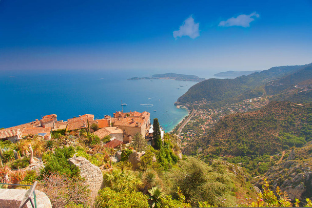 Dorf Eze - Panorama der Cte d'Azur, Frankreich - Foto, Imagem