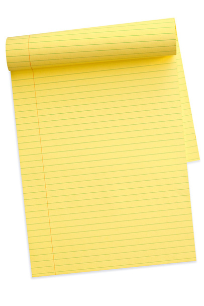Žlutá Notepad (s cestou) - Fotografie, Obrázek
